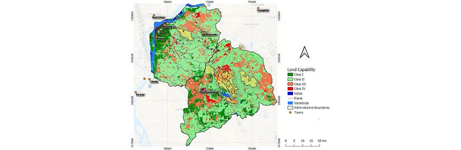 Land capability map in Nyaung U and Kyaukpadaung township